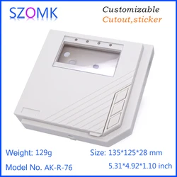 1Piece 135*125*28mm szomk plastic box for electronics project door access control housing keypad distribution enclosure casing