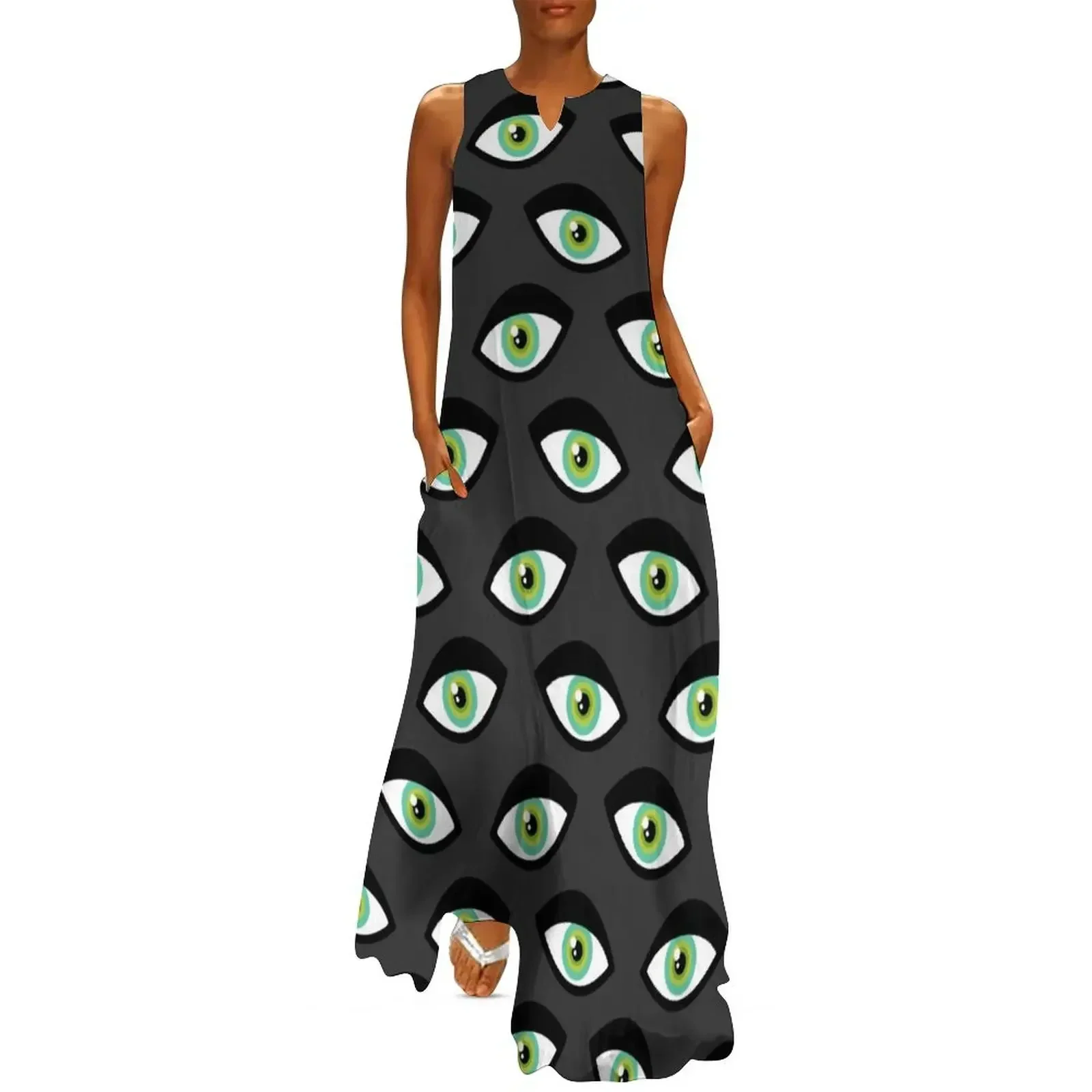 

Green Eyes Long Dress summer clothes for women Woman clothing dress dresses Dress