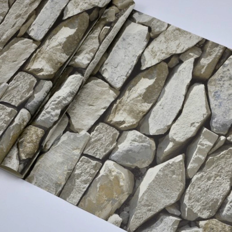 Imagem -05 - Papel de Parede de Pedra Cinza Rolo Efeito 3d Fundo Papel de Parede Decoração para Casa Pegatinas Pared Adesivo Pared10m por Rolo
