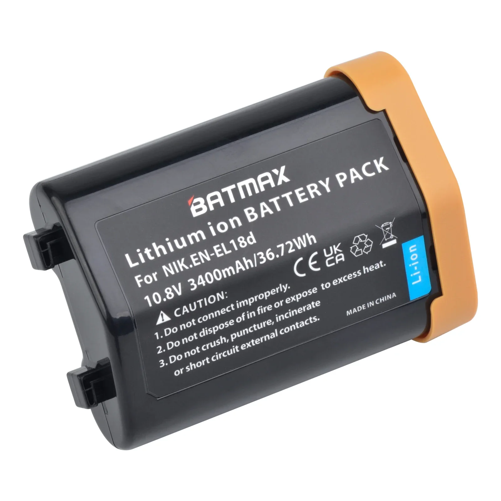 Batmax EN-EL18D EL18d Battery 3400mAh EL18D Bateria for Nikon Z9 D4 D4S D5 D6 Cameras Accessories