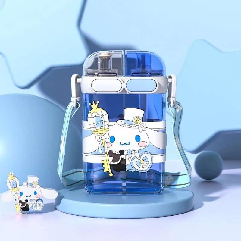 Niedlicher Kuromi-Wasserbecher für den Sommer, Sanrio My Melody Hello Kitty, Cinnamoroll, Doppeltrink-Strohbecher, hochwertiger Wasserkocher für Studenten, Geschenk