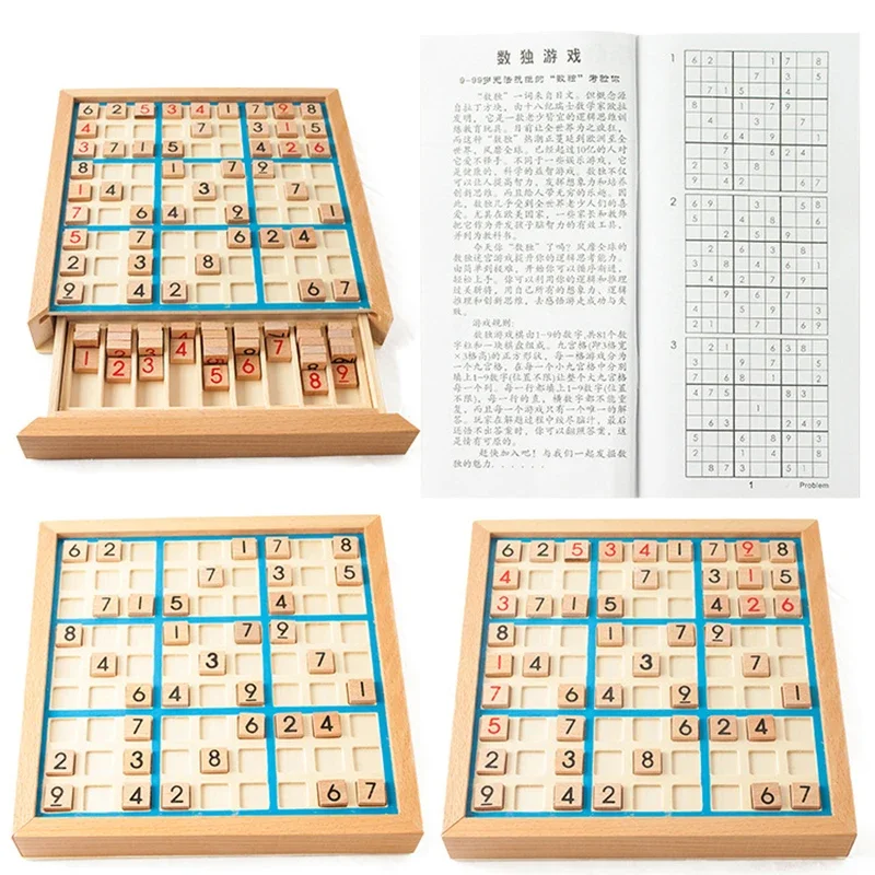 Montessori Legno Educativo Sudoku Parole Trasversali Cifre Inferenza Giochi Logici Quadrato Latino Matematica Puzzle Numero Luogo Giochi Giocattoli
