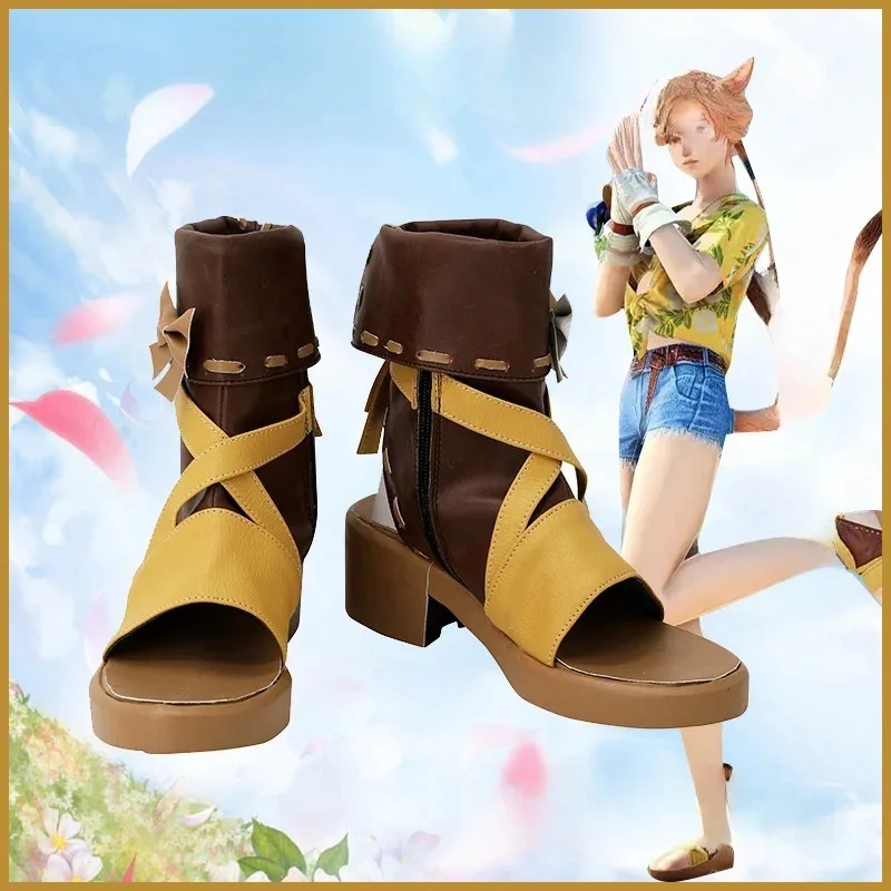 

Game Final Fantasy XIV Artisan's Sandals Cosplay shoes Boots Custom Halloween Accessorie Customized