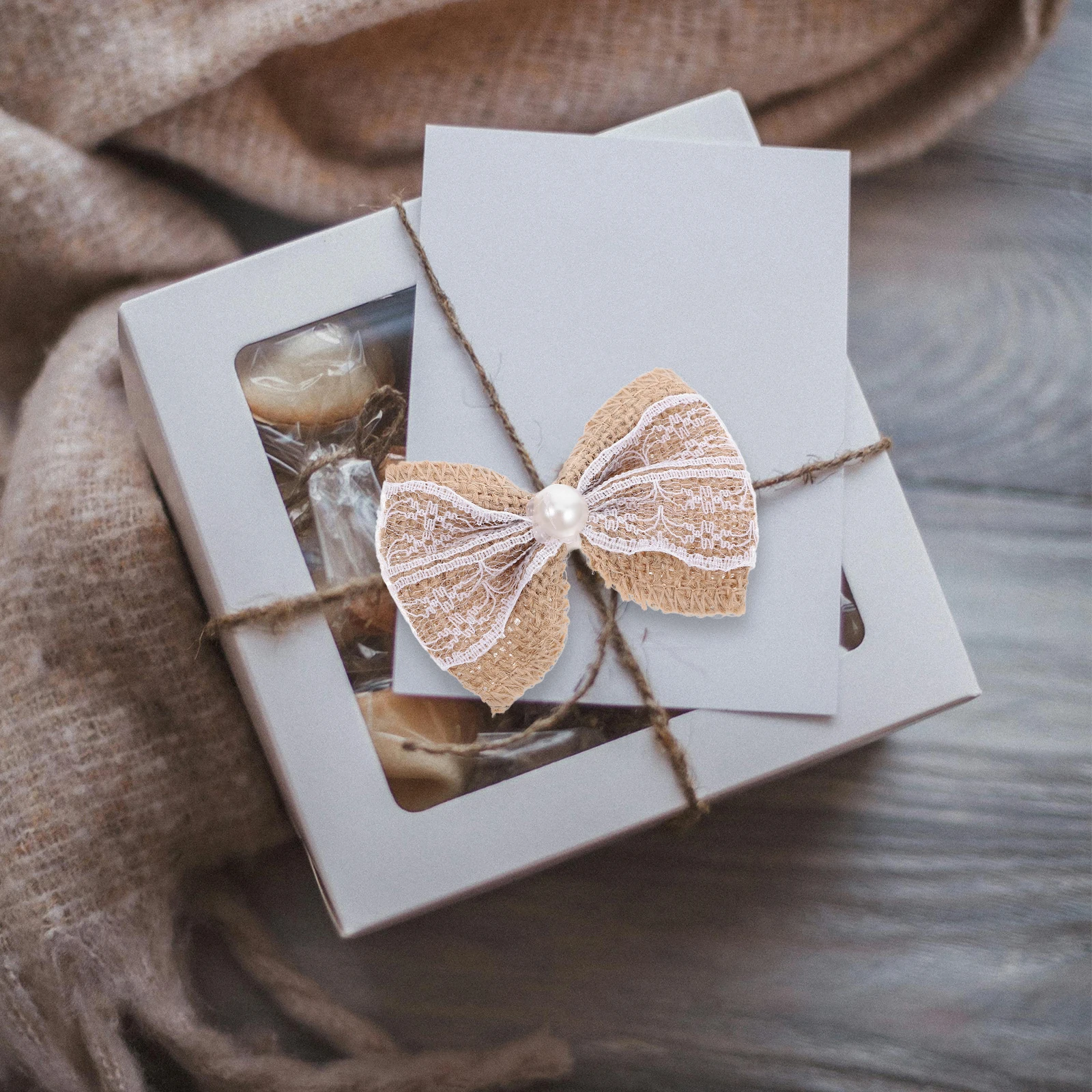 

10 Pcs Greeting Card Invitation Bows for Crafting Fabric Decoration Cute Soft Bowknot Sewing Accessories Vintage Diy
