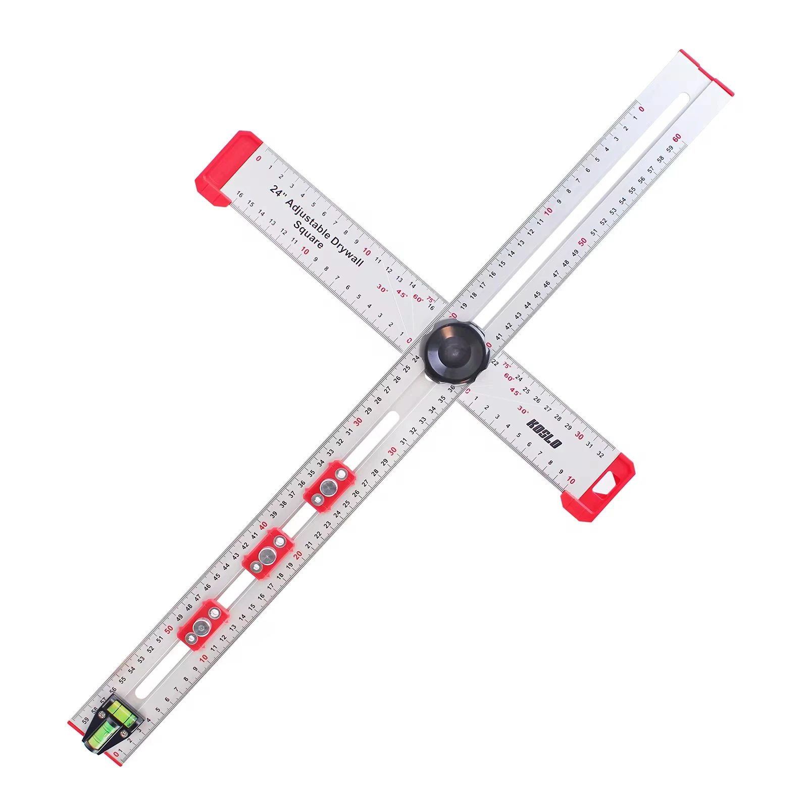 4-in-1-Bohrpositionierungslineal, Mehrwinkel-Mess lineal, t-Quadrat-Lineal Holz bearbeitungs lineal, Schrankloch-Bohr schablone