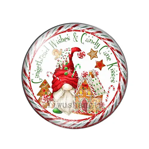 Cartoon Santa Claus Deer love Christmas Patterns 12mm/18mm/20mm/25mm Round photo glass cabochon demo flat back Making findings