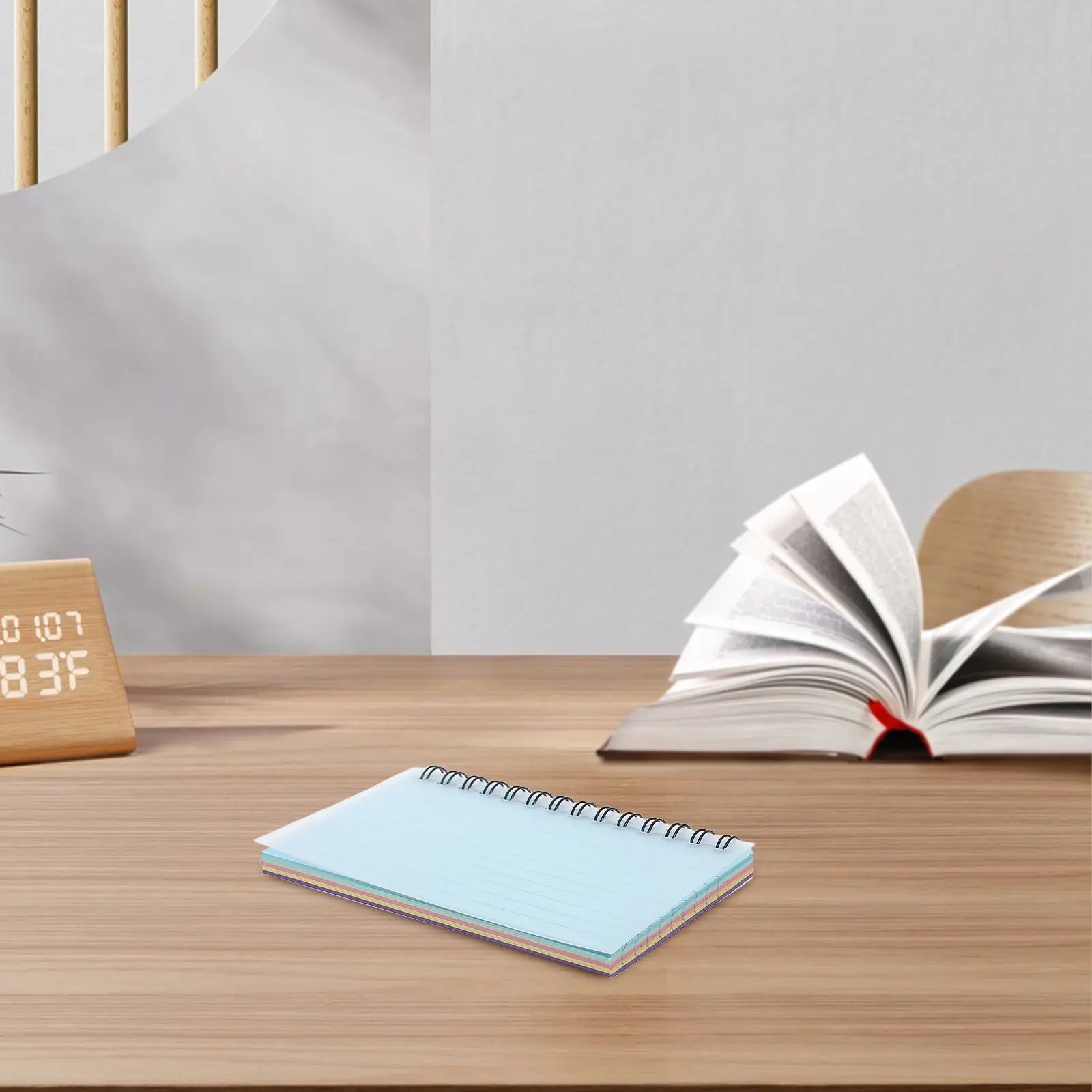 6Pcs Mini Pocket Notebook Spiral Bound Color Block Design Compact Tear-Off Notepad for Notes Sketching Ideas Nurses Students