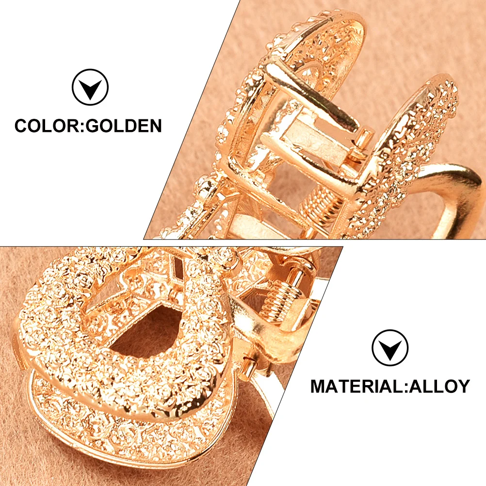 

4pcs Metal Hairpin Claw Clips Durable Anti Skid Accessories Women Girls Hair Claw Clips Suitable Daily Party Thick Normal Hair