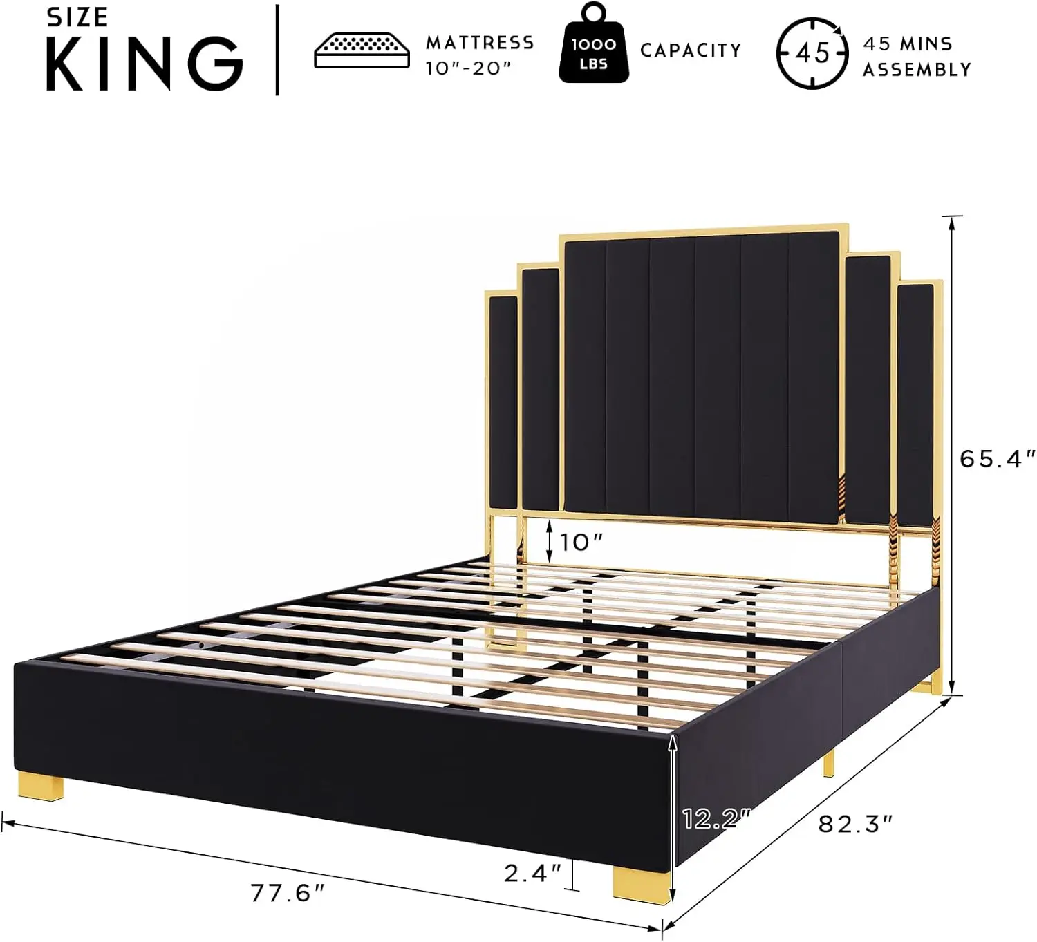 King Size Bed Frame and 65