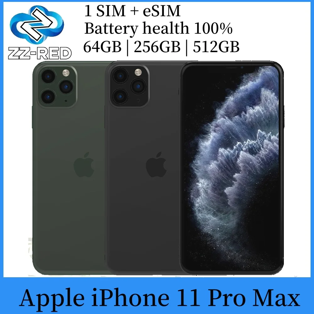 هاتف Apple iPhone 11 Pro Max الأصلي مستعمل 64 جيجابايت 256 جيجابايت 6.5 بوصة Super Retina XDR OLED Face ID A13 Bion 4G IOS