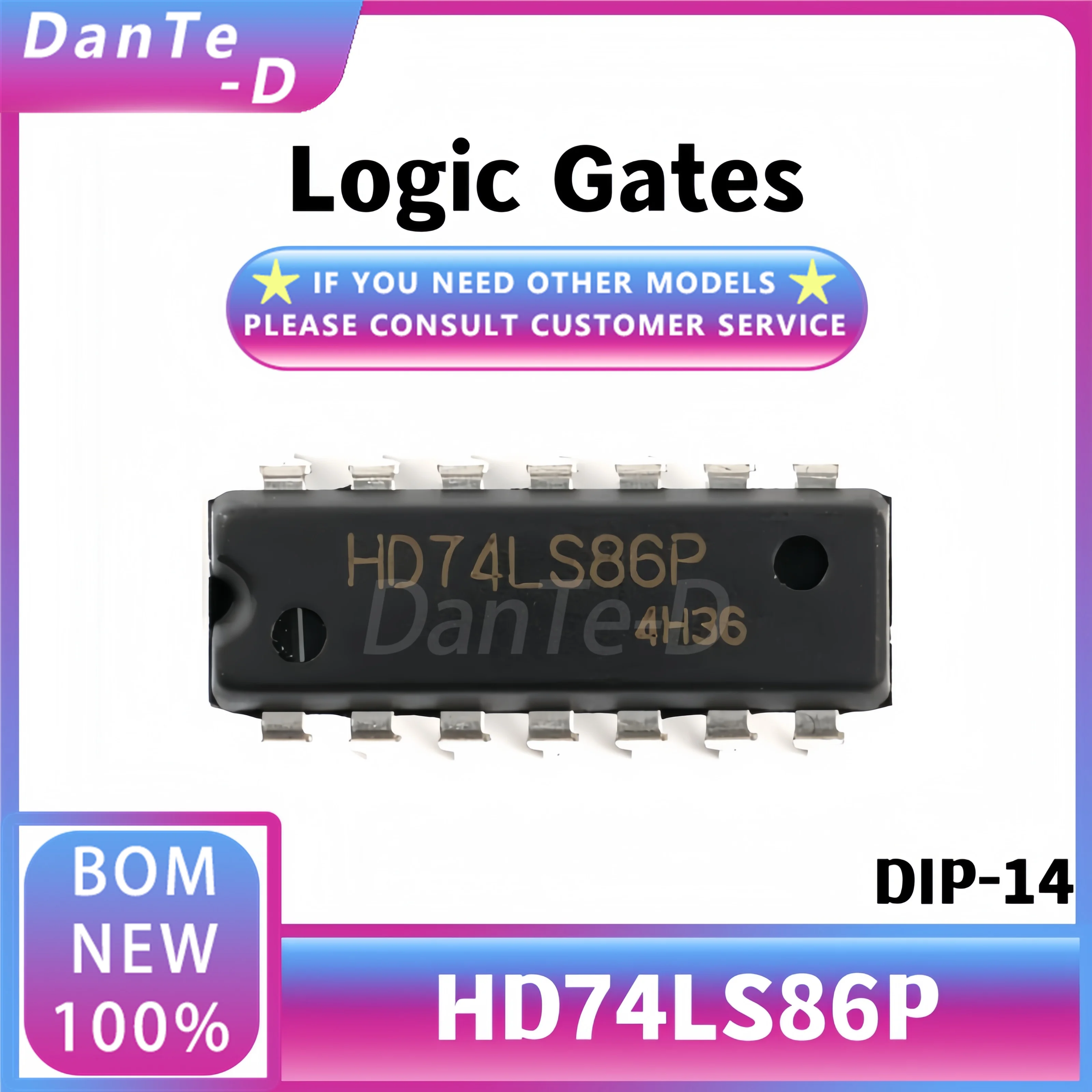 10pcs HD74LS86P DIP-14 Logic - Gate and Inverter XOR (Exclusive OR) Original