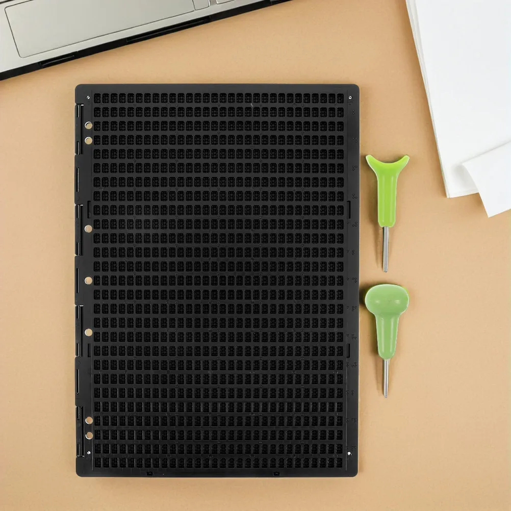 1Set Braille Writing Board 27 Lines 30 Cells Thickened Portable Fingerboard Braille Learning Tool Includes Stylus for Visually