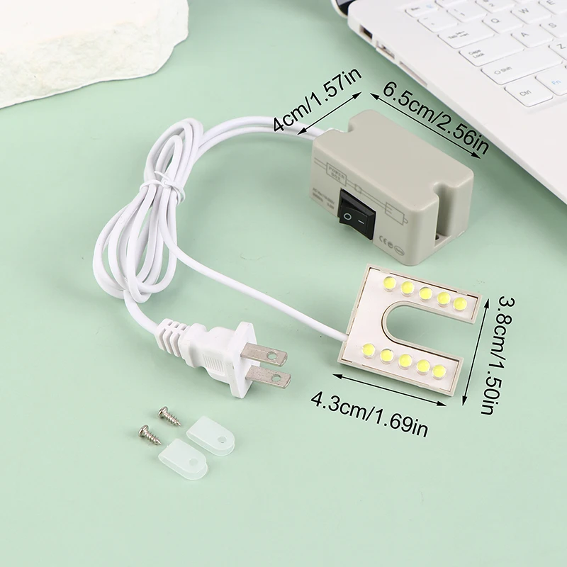 EU/US Plug Sewing Machine Light 10 LEDs U Shape Industrial Lighting Lamp Magnetic Working Lights For Drill Presses Workbenches