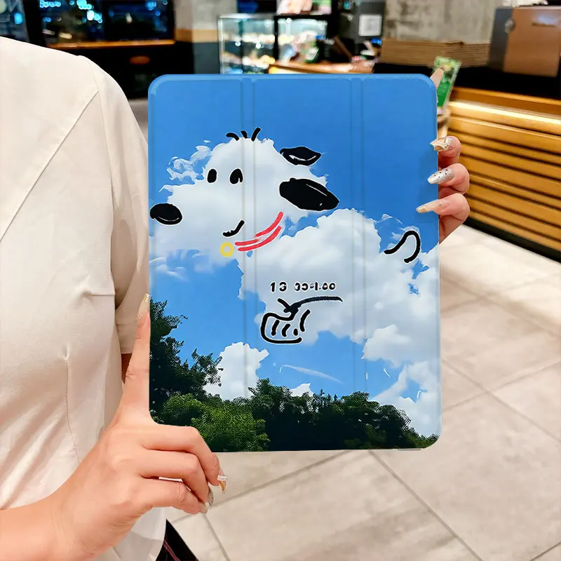 حافظة كمبيوتر لوحي White Cloud Puppy لجهاز iPad pro 10/11 بوصة 2020/6th/7th /8th /Air 3rd/Air 4th/9th gen/Air 5th Gen 2022/Air 11 Anti-dro #2