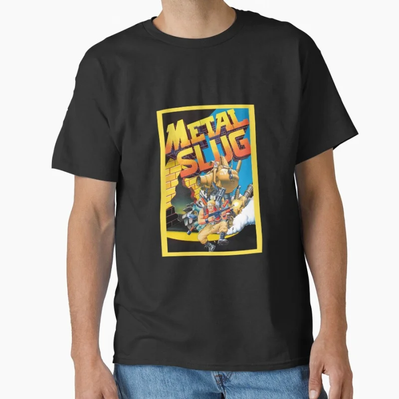 

Run and Gun Decor 80s videogame Metal Slug Retro Arcade Full Army Shooting War Game gift T shirt Large size Tops S-6XL