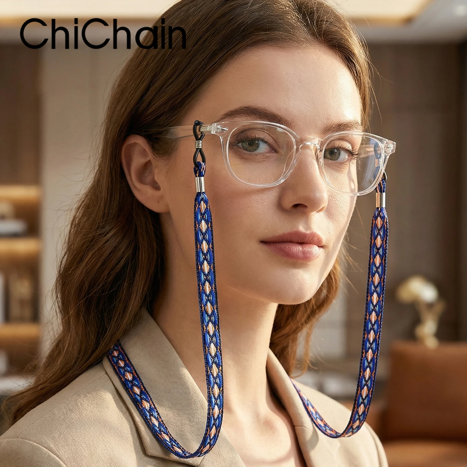 1PC 2025 new Multicolored Bohemian Fashion Eyeglasses String Chains - Glasses Lanyard Retainer Cord for Women and Men