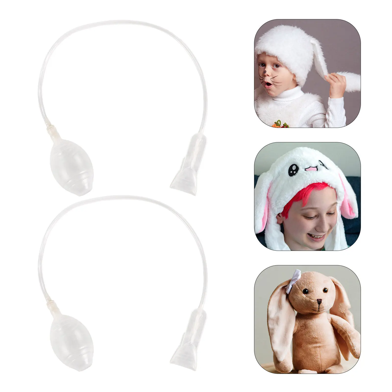 

4 шт. сменных анимированных ушей-наушников для повязки на голову в виде кролика, легкие, портативные, для вечеринок, DIY