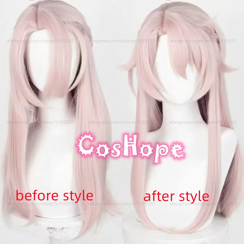 JIAO QIU parrucca Cosplay donna 68cm capelli lunghi parrucca sfumata rosa Cosplay Anime Cosplay parrucche sintetiche resistenti al calore