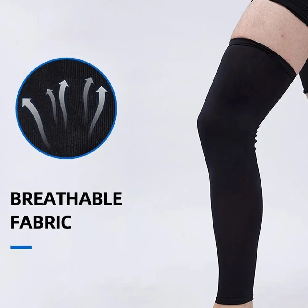 Knee Calf Sleeves Full Leg Sleeves Breathable Sweat Wicking Long Compression Leg Sleeve UV Sun Lycra Compression Leg Warmers