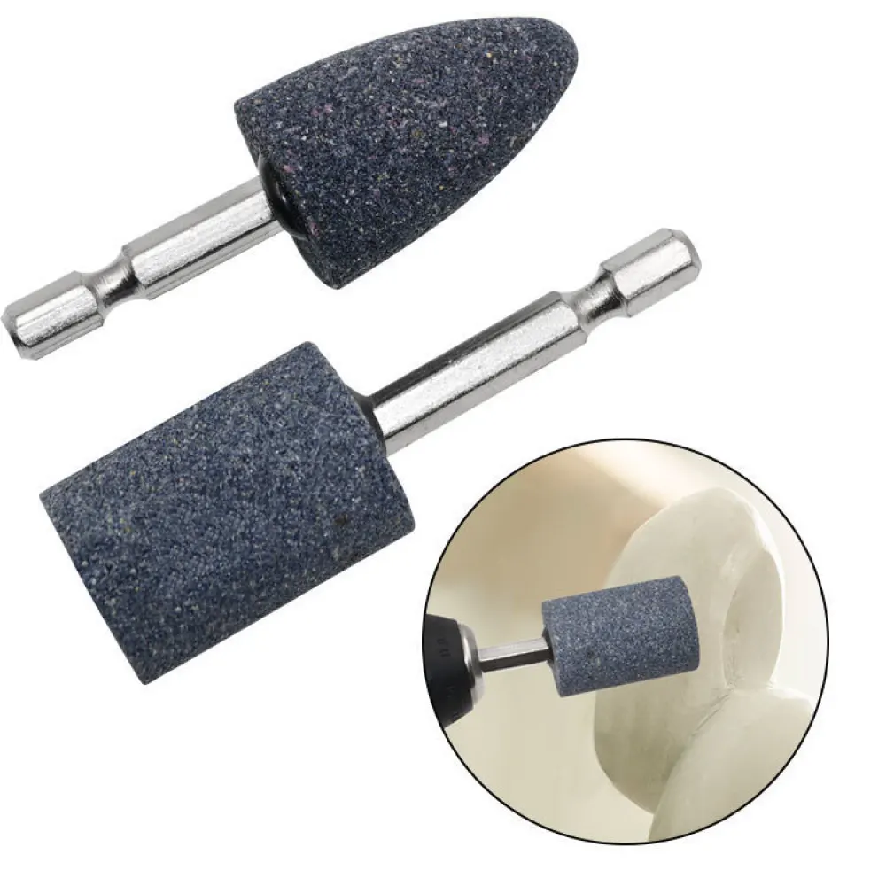 Abrasive Mounted Point Hex Shank Brown Fused Alumina Bit Cylindrical Conical Head For Jigong Rotary Tool Grinding Supplies