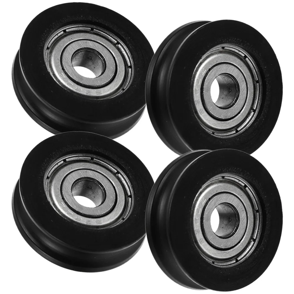 4 قطعة تحمل بكرة U الأخدود عجلة ل انزلاق الباب المسار الثقيلة الصلب الأسطوانة خزانة بوابة جراج نافذة الأجهزة #5