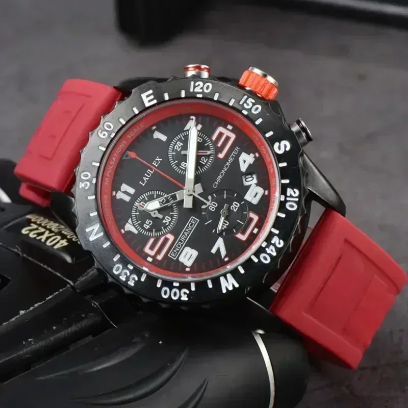 

Лучшие роскошные мужские часы, кварцевые часы Endurance Pro Avenger с хронографом, 44 мм, несколько цветов, резиновые мужские часы, стеклянные наручные часы