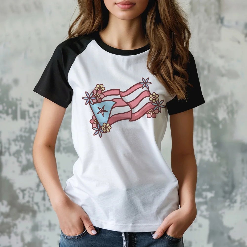 

Puerto Rico Tee women designer summer funny t-shirts girl y2k funny Japanese clothes