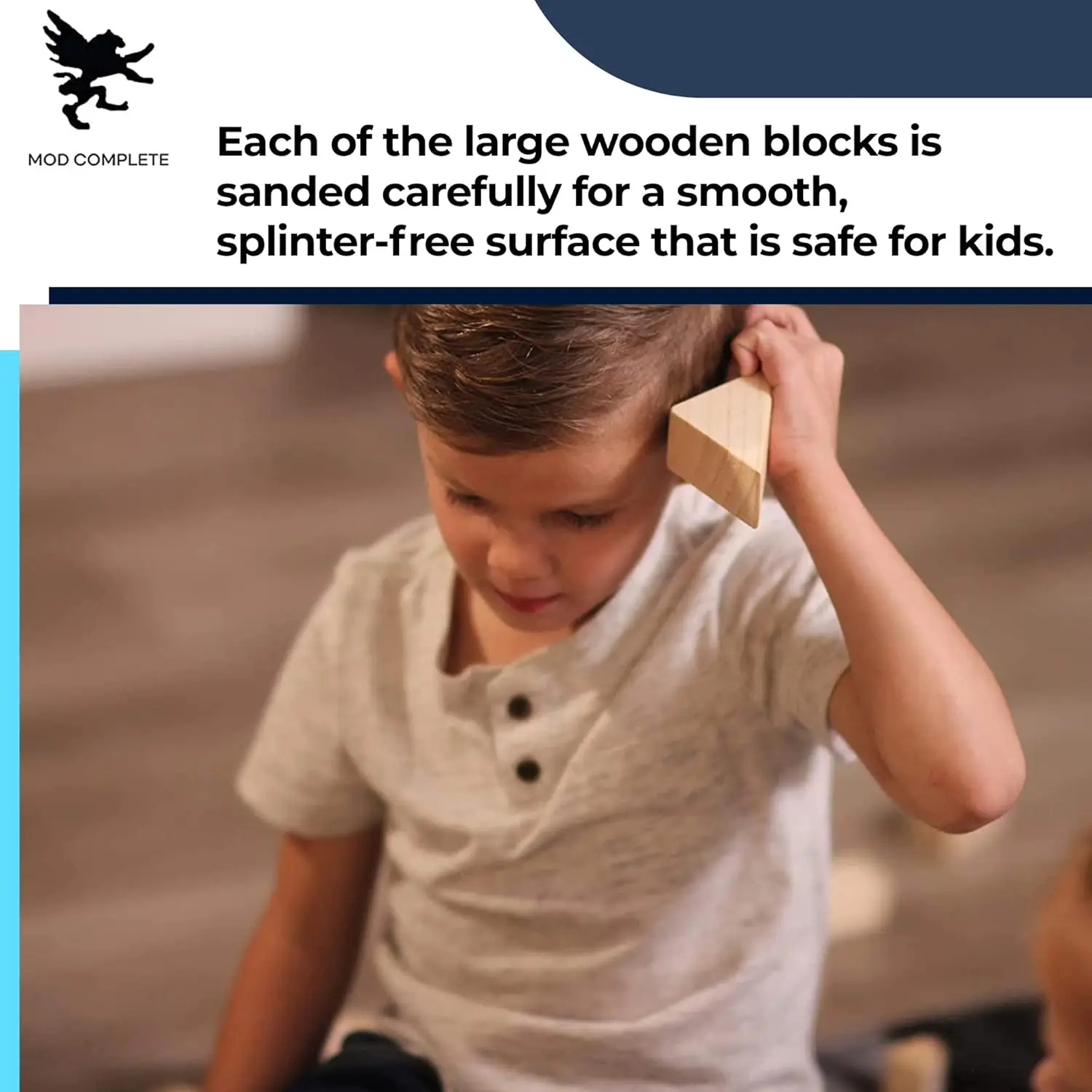 Bloques de construcción de unidad estándar para niños pequeños con bandeja de almacenamiento (64 piezas) Bloques de madera lijada para niños, STEAM original y STEM