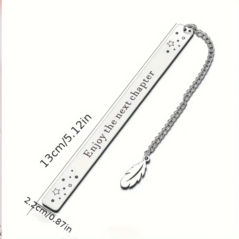 Stainless Steel Engravable Bookmark – Graduation Gift for Book Lovers, Elegant Page Holder for Books & E-Readers