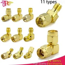 1PCS SMA Male to SMA Female Connector 45 90 Degree RF Coax Coaxial Male to Female Adapter For WIFI GPS 4G GSM Antenna Conne