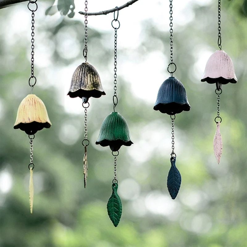 โบราณเหล็กกลางแจ้ง Wind Chimes กลางแจ้งแขวนจี้ Lucky Temple Bells Deco