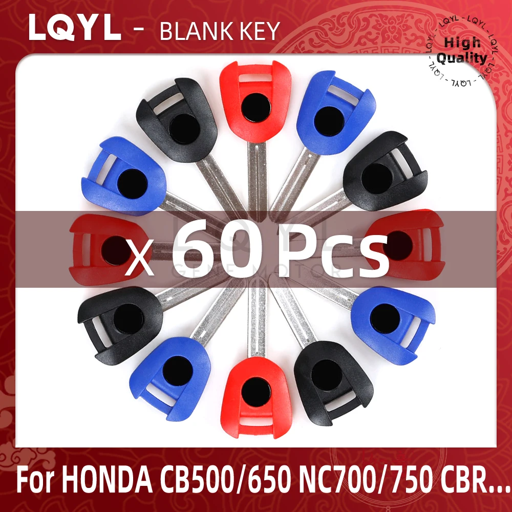 

60Pcs New Blank Key Motorcycle Replace Uncut Keys For HONDA CBR600RR CBR1000RR CB650F CB500X VFR800 CBR1000 NC700 NC750 X CBR250