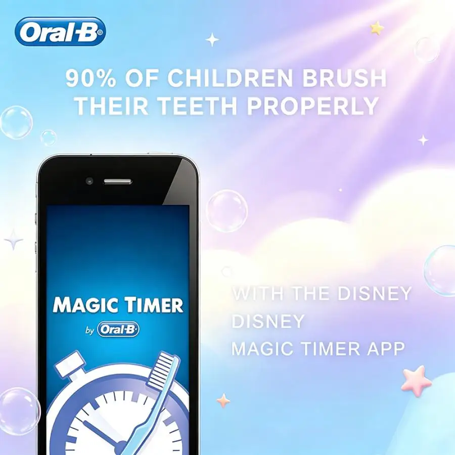 Oral-B EB10 Ersatzbürstenkopf für Kinder, ultraweich, rund, passend für Oral-B Kinder-Rotations-Elektrozahnbürste – Detail 6