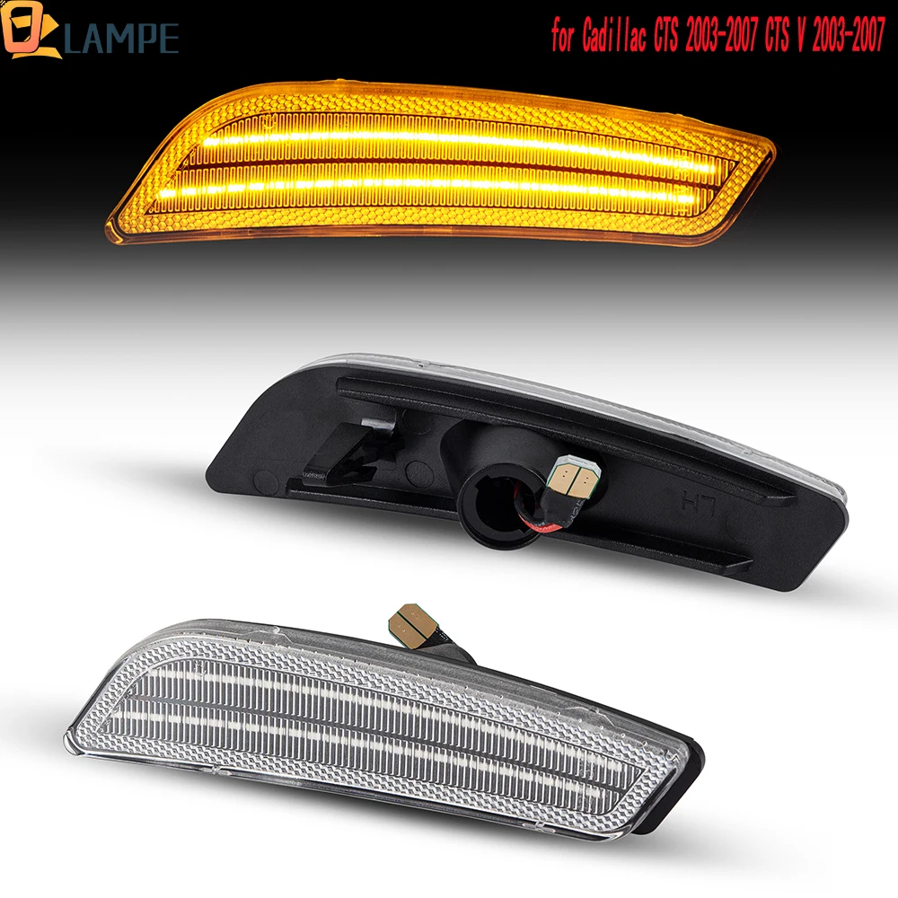 

2PCS Bumper LED Front Side Marker Lights For Cadillac CTS 2003-2007 CTS V 2003-2007 Car Light Accessories