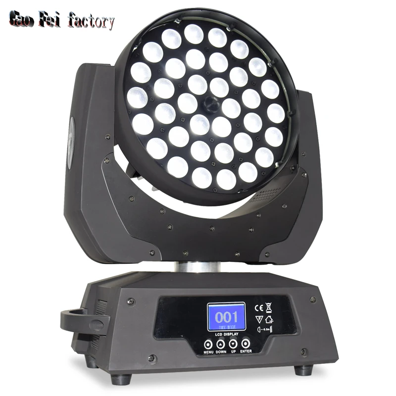 DJ LED 36X18W Moving Head Licht Led Zoom Wassen Projector Verlichting RGBWA + UV DMX512 Voor Podium nachtclub Disco Verlichting