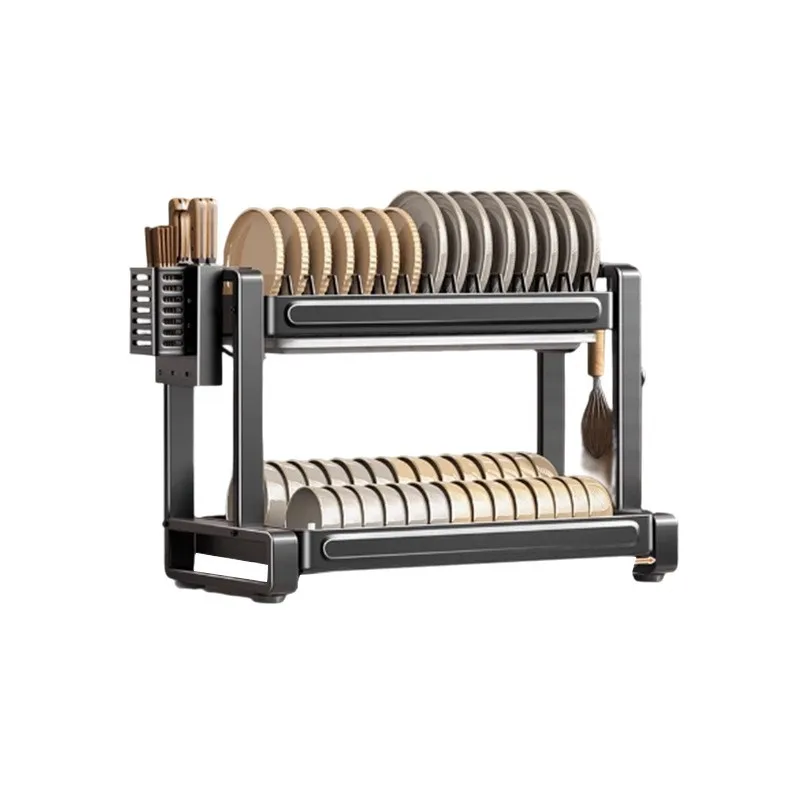 

Kitchen Bowl Rack Drain Rack Cupboard Shelf Household Countertop Multi-function Dishes, Chopsticks, Dishes Storage Rack