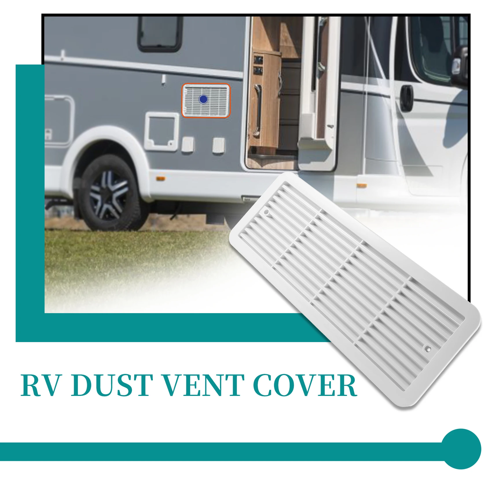 RV Side-Mounted Air Outlet Cover RV Radiator Exhaust Fan RV Dust-Proof Vents for RV Trailers Caravans Campers,1Pcs