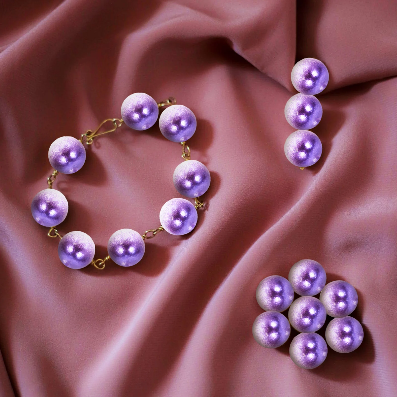 

Imitation Pearl Beads 8mm Lake Blue Purple ABS Material DIY Jewelry Making Hole Loose Beads Fashion Accessories Craft