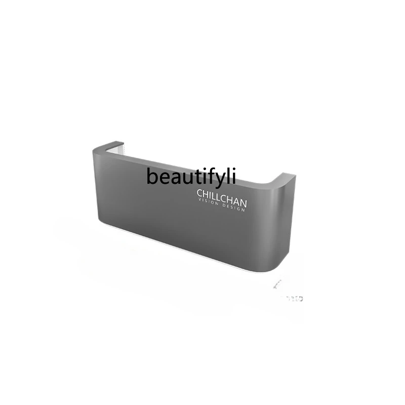

Light luxury stainless steel women's clothing store Small cashier bar Beauty salon Reception counter