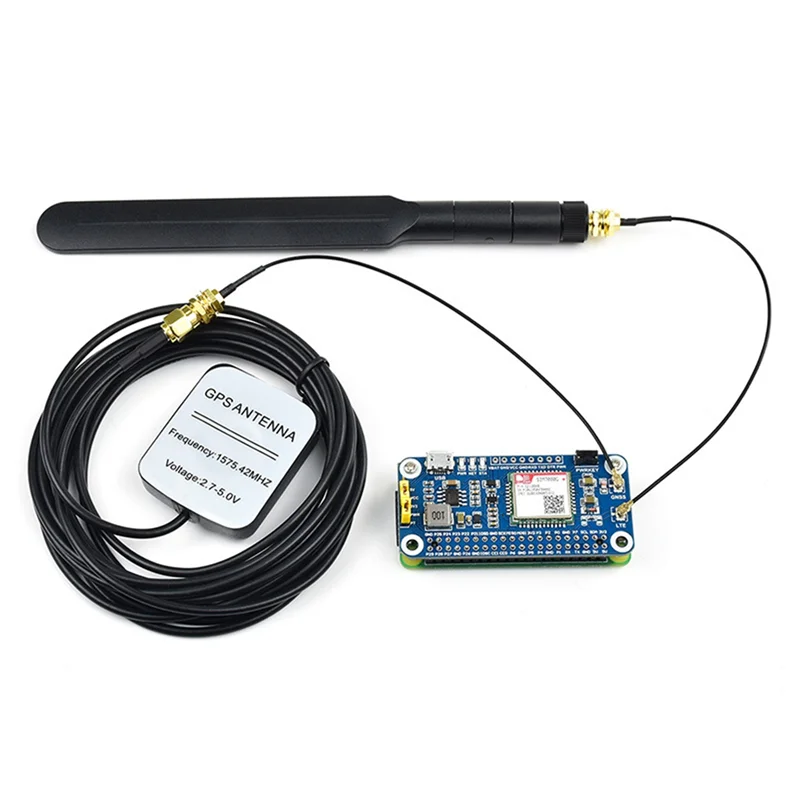 Waveshare-NNB-IoT Cat-M(EMTC) GNSS HAT para Raspberry Pi, Baseado em SIM7080G, Aplicável globalmente, Interface USB a bordo
