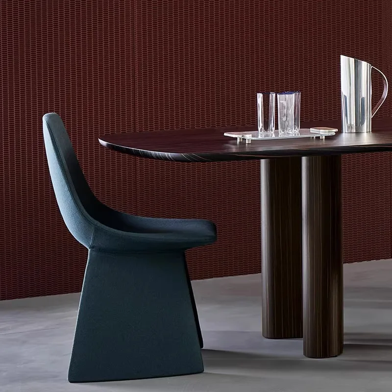 كرسي طعام عالي الجودة مصنوع من القطن ذو اسم كبير وبسيط للمنزل وحديث وبسيط وغير رسمي لمشاهير الإنترنت الإيطالي الإيطالي