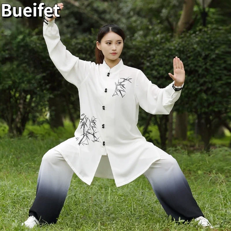 Traditional Tai Chi Uniform High Quality Long Sleeve Kungfu WingChun Suit Morning Exercise Clothing Martial Arts Tai Ji Practice