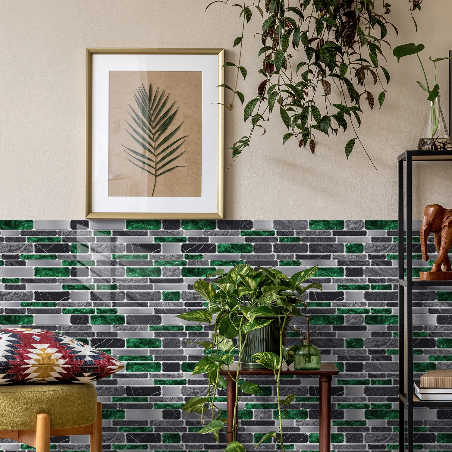 

(6/12/24/48 PCS)Self-Adhesive Marble Mosaic Wall Stickers, Easy to Cut & Install, HD Pattern, Waterproof, DIY Home Decor