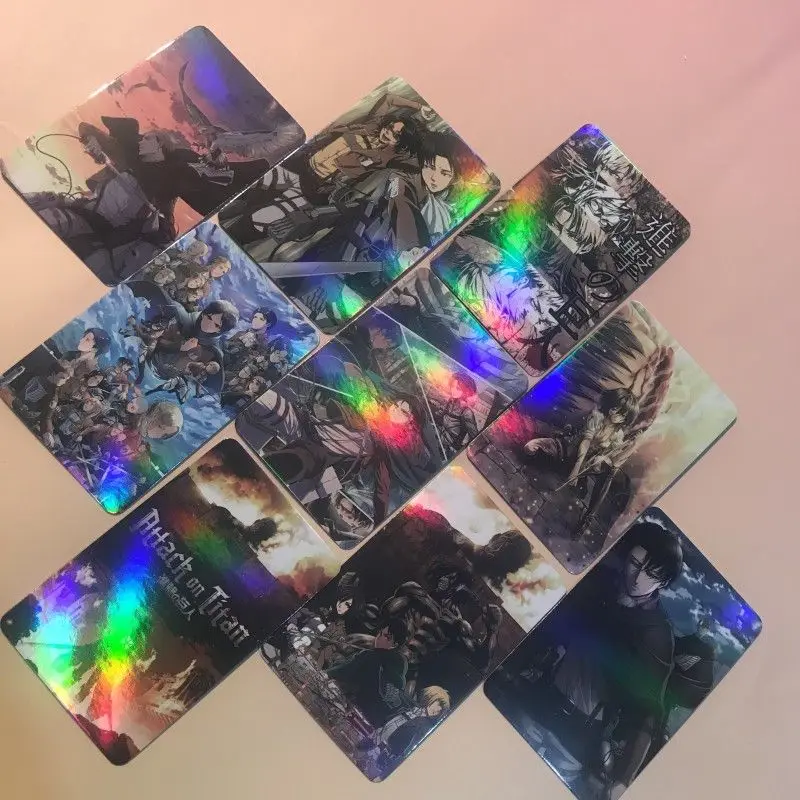 Anime Attack on Titan Levi Ackerman Eren Jaeger Hange Zoe Cosplay Accessories Instant Camera Postcard Laser Card Halloween Xmas