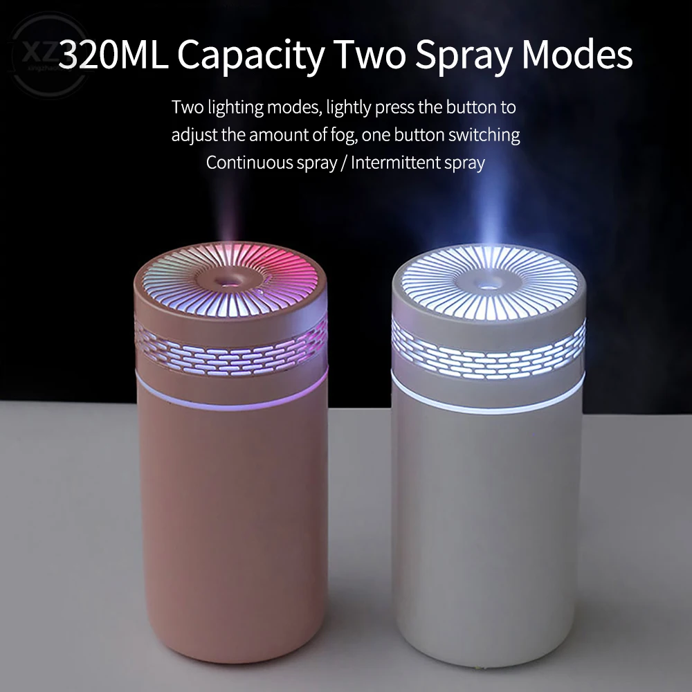 NEW Car Air Humidifier USB Mini Humidifier Aroma Diffuser Portable Small Colorful LED Lamp for Car Home Fogger Mist Maker Spayer