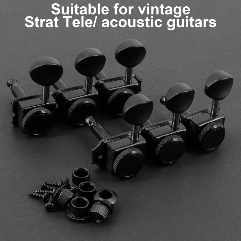 

6 inline Vintage Guitar Locking Tuners Lock String Tunings Key Pegs Machine Head Left Hand Guitar Tuners DropShipping