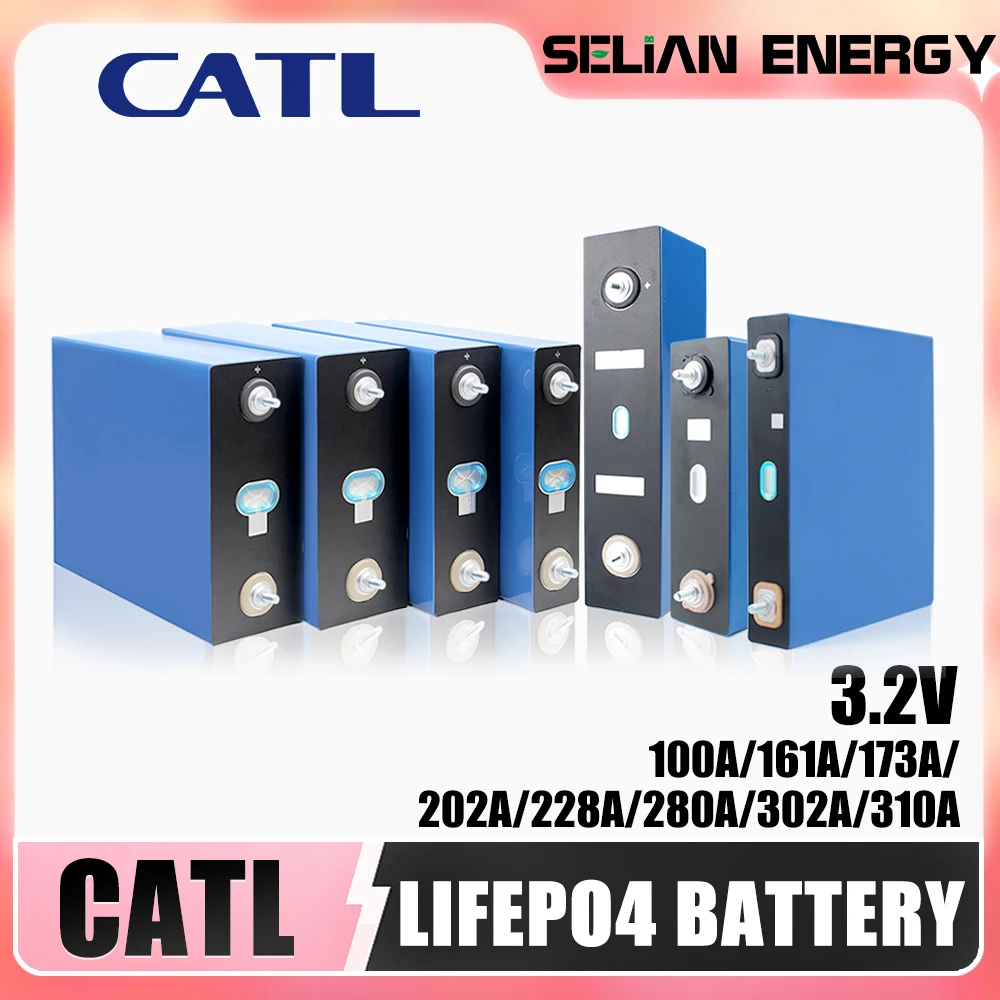 2024 Brand new CATL Lifepo4 Cell 3.2V 100Ah~320Ah DIY 4S 8S 16S 12V 24V 48V EV RV Electric Car travel Solar inverter Batteries