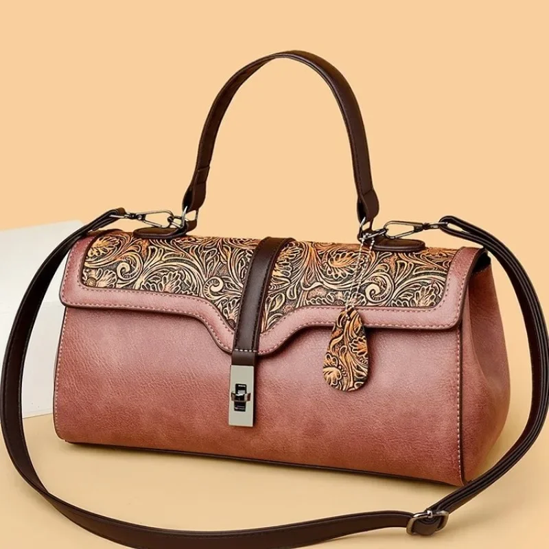 Bolso de sillín de diseñador, bolso de lujo con relieve para mujer, bolso de mano de gran capacidad, bolsos cruzados de moda, bolsos de hombro étnicos