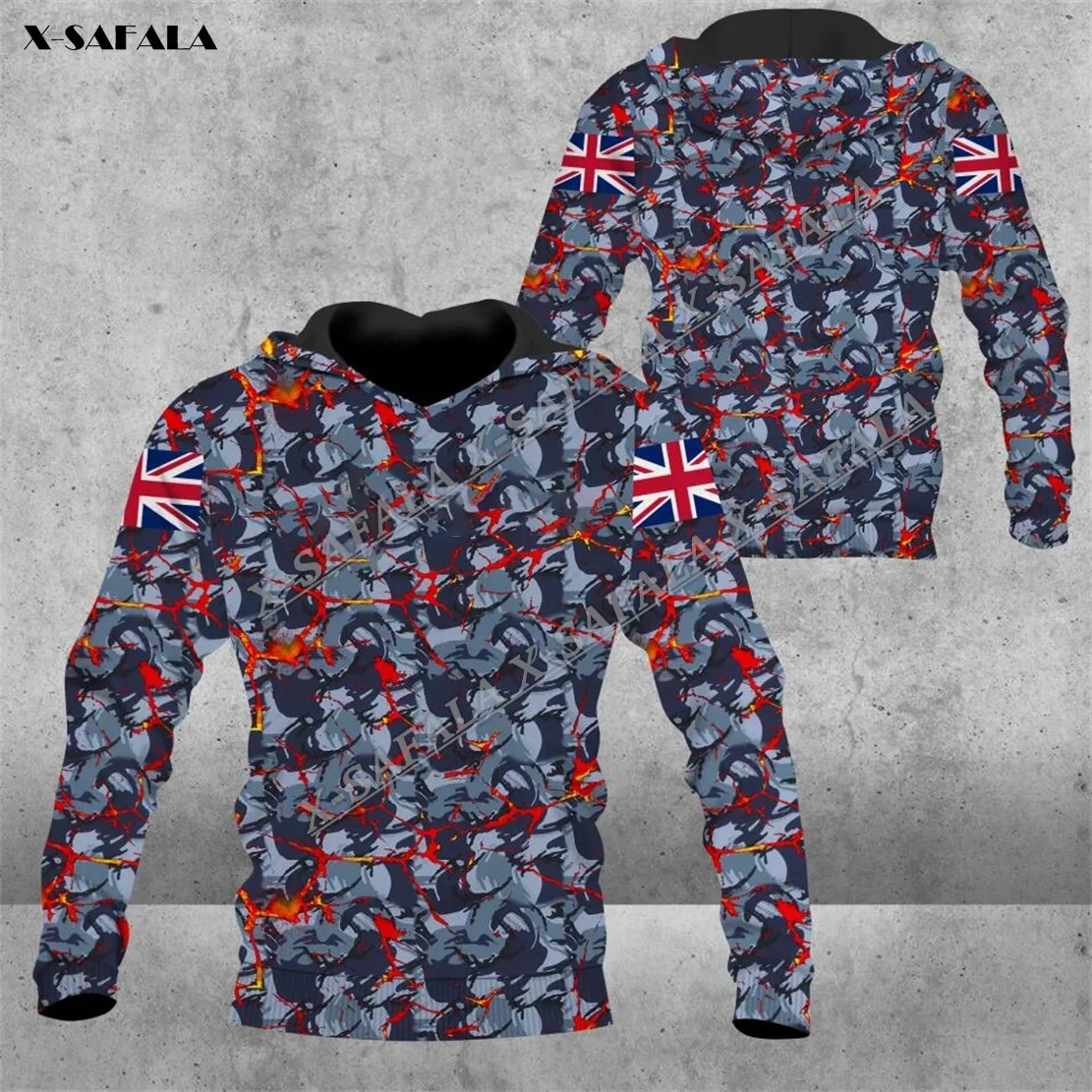 

British Unit Kingdom Camo Veteran Gift Flag 3D Print Hoodie Men Shirt Pullover Sweatshirt Hooded Jersey Tracksuits Outwear Coat