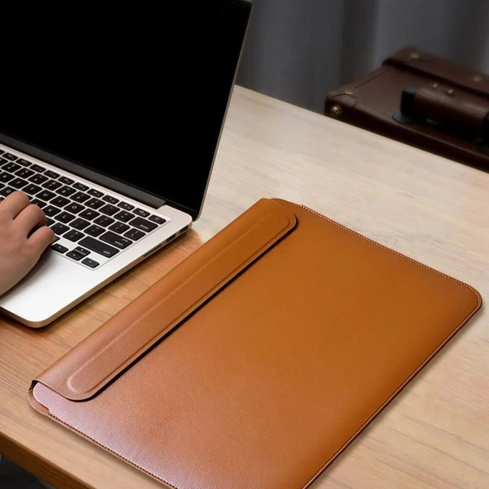 New Laptop Sleeve for MacBook Air 13 Case A2337 A2179 Pro 13 A2338 Waterproof Leather Laptop Bag for MacBook Pro 14 A2442